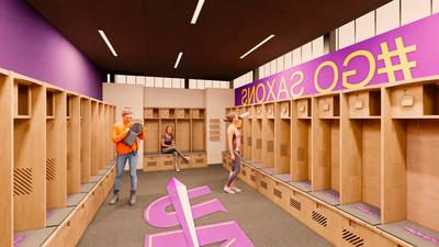 rendering of inside of a locker room